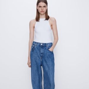 Zara White Halterneck Bodysuit